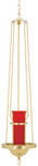 Solid Brass Pull-Down Hanging Sanctuary Lamp - 42" 