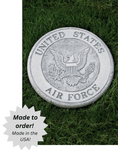 United States Air Force Solid Cement Stepping Stone - 10" United States Air Force Solid Cement Stepping Stone - 10"