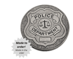 Outdoor Cement Police Department Stepping Stone - 10" Outdoor Cement Police Department Stepping Stone - 10"