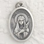 Saint Philomena Oxidized Medal 