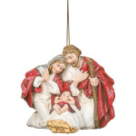 Holy Family Ornament with Red Robes 