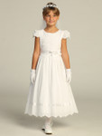 Communion Dress - Scalloped Cotton Eyelet 