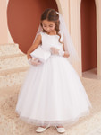 Communion Dress - Embroidered Bodice with Sequins 