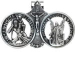 Saint Christopher and Guardian Angel Visor Clip