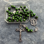 Green Wooden Our Lady of Guadalupe Rosary