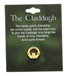 Gold Plated Claddagh Pin 