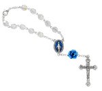 Crystal One Decade Auto Rosary 