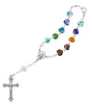 Murano Glass Bead One-Decade Auto Rosary