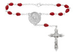 Red Crystal Our Lady of Sorrows One-Decade Auto Rosary