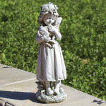 Girl with Lamb Garden Statue - 16" 