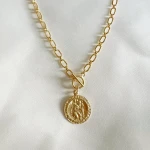 Gold-Filled St. Christopher Toggle Necklace - 18" Chain