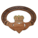 Claddagh Cedar Wall Plaque with Prayer Card