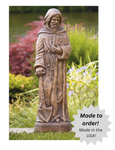 St. Fiacre Outdoor Cement Garden Statue - 29" 