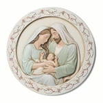 Round Holy Family Plaque 