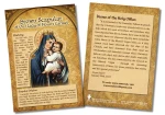 Brown Scapular of Our Lady of Mt. Carmel Explanation Card 