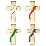 Gold-Plated Deacon Cross Pins 