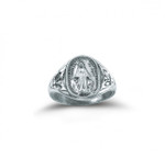 Sterling Silver Miraculous Medal Ring 