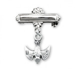 Sterling Silver or Gold-over Sterling Silver Holy Spirit Bar Pin