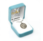 Sterling Silver Round St. Andrew Medal 