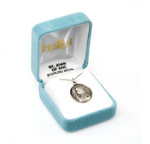 Sterling Silver Round St. Joan of Arc Medal