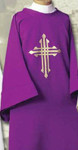 Swiss Schiffli Embroidered Ornate Cross Deacon Dalmatic with Understole
