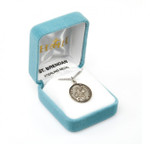 Sterling Silver Round St Brendan Medal