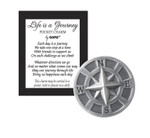 Compass Pocket Token; Life is a Journey Compass Pocket Token; Life is a Journey