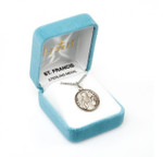 Sterling Silver Round St Francis