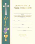 Blank Certificates of First Communion, Banner Style