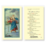 Motorist Prayer - St. Christopher Laminated Holy Card 