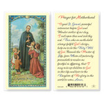 Prayer for Motherhood - St. Gerard Laminated Holy Card 