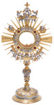 Silver & 24K Gold-Plated Eucharistic Monstrance – 18" H
