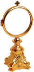 24K Gold-Plated Chapel Monstrance with Fixed Luna