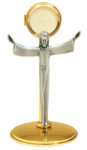 24K Gold-Plated Monstrance with Risen Christ – 11" H