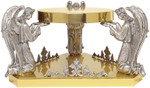 24K Gold-Plated Thabor with Three Adoring Angels 