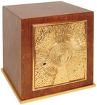 Wood Tabernacle with 24K Gold-Plated Door & Interior – 11" H