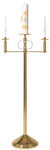 Solid Brass Wedding Candelabra with Silver Accents – 50" H