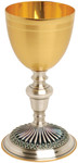 24K Gold-Plated & Oxidized Silver Chalice – 10 Ounce Liquid Capacity