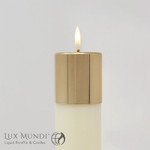 Lux Mundi - Brass Altar Candle Shell Followers 