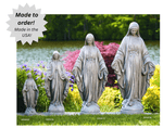 Handcrafted Outdoor Blessed Mother – 33” Cement Statue