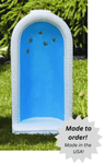 Handcrafted Round Cement Grotto with Stars for 26" Statue - 34"