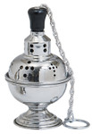 Polished Stainless Steel Censer & Boat with Chain