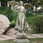 Angel on Pedestal Garden Statue - 46.5"