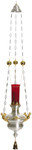 Hanging Sanctuary Lamp – Antique Silver with 24K Gold-Plated Trim
