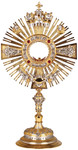 Silver-Plated & 24K Gold-Plated Eucharistic Monstrance – 20" H