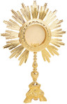 24K Gold-Plated Sunburst Monstrance – 25" H