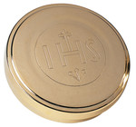 24K Gold-Plated Host Box with Engraved IHS Design