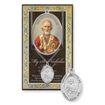 St. Nicholas Prayer Card and Pewter Medal