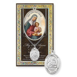 St. Anne Pewter Pendant with Prayer Card 