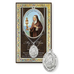 St. Clare Prayer Card and Pewter  Medal